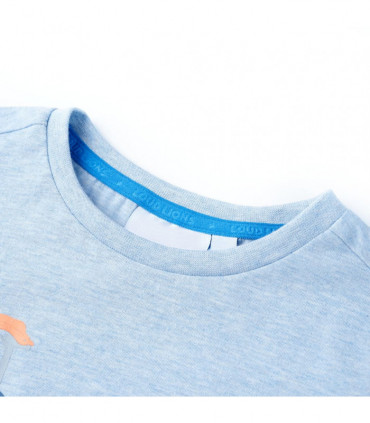 Kids' T-shirt Soft Blue Melange 116