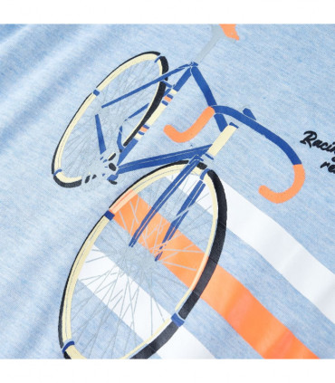 Kids' T-shirt Soft Blue Melange 140