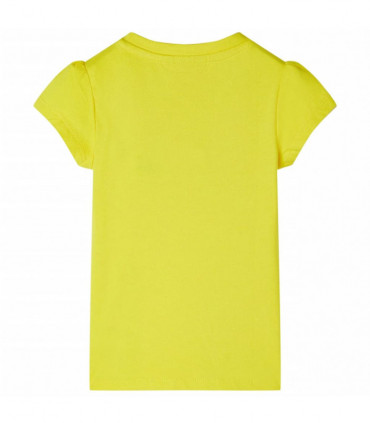 Kids' T-shirt with Cap Sleeves Bright Yellow 104