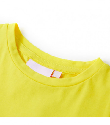 Kids' T-shirt with Cap Sleeves Bright Yellow 92
