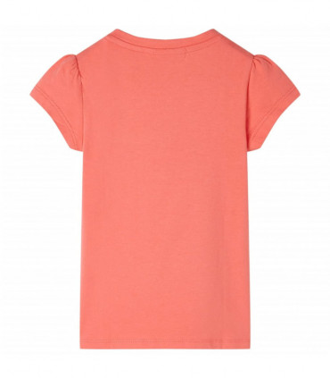 Kids' T-shirt with Cap Sleeves Coral 104