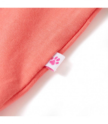 Kids' T-shirt with Cap Sleeves Coral 104