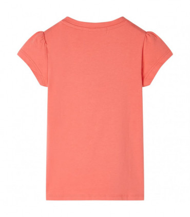 Kids' T-shirt with Cap Sleeves Coral 128