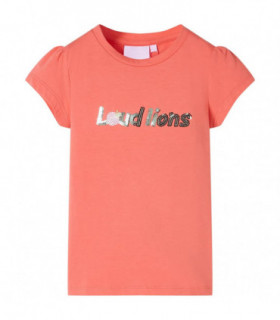 Kids' T-shirt with Cap Sleeves Coral 92