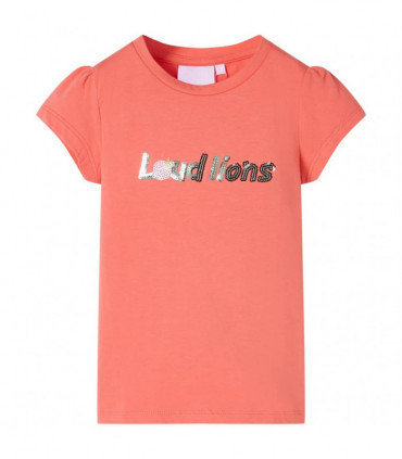 Kids' T-shirt with Cap Sleeves Coral 92