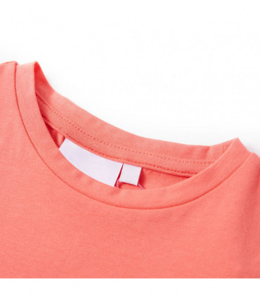Kids' T-shirt with Cap Sleeves Coral 92