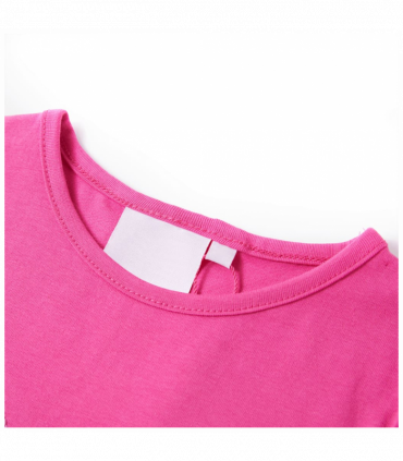 Kids' T-shirt with Cap Sleeves Dark Pink 116