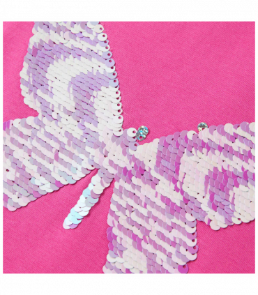 Kids' T-shirt with Cap Sleeves Dark Pink 128