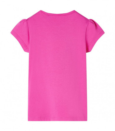 Kids' T-shirt with Cap Sleeves Dark Pink 92