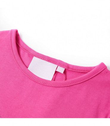 Kids' T-shirt with Cap Sleeves Dark Pink 92