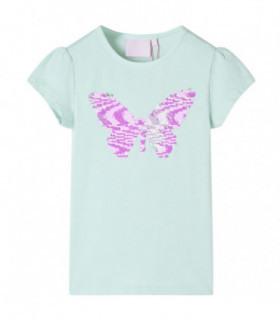 Kids' T-shirt with Cap Sleeves Light Mint 104