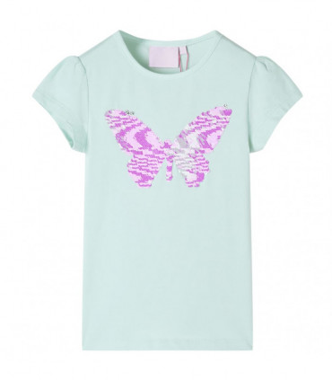 Kids' T-shirt with Cap Sleeves Light Mint 104