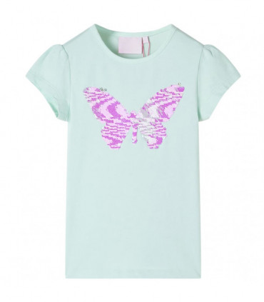 Kids' T-shirt with Cap Sleeves Light Mint 92