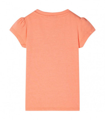 Kids' T-shirt with Cap Sleeves Neon Orange 104