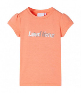 Kids' T-shirt with Cap Sleeves Neon Orange 92