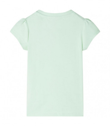 Kids' T-shirt with Cap Sleeves Soft Green 104