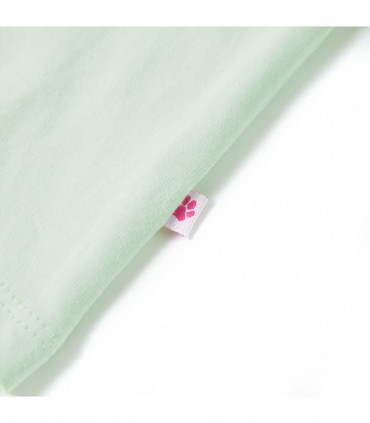Kids' T-shirt with Cap Sleeves Soft Green 116