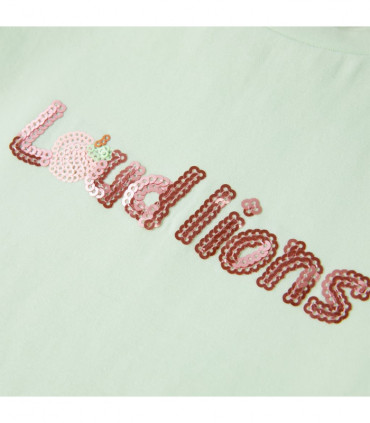 Kids' T-shirt with Cap Sleeves Soft Green 128