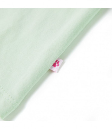 Kids' T-shirt with Cap Sleeves Soft Green 140