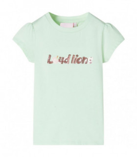 Kids' T-shirt with Cap Sleeves Soft Green 92