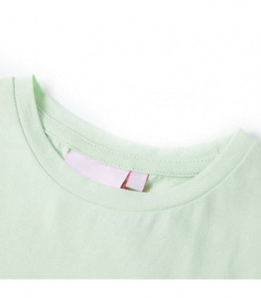 Kids' T-shirt with Cap Sleeves Soft Green 92