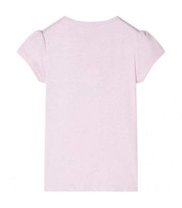 Kids' T-shirt with Cap Sleeves Soft Pink 128