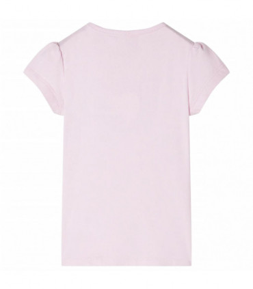 Kids' T-shirt with Cap Sleeves Soft Pink 140