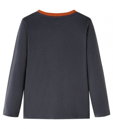 Kids' T-shirt with Long Sleeves Anthracite 128
