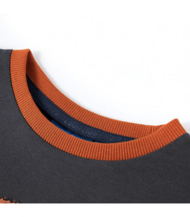 Kids' T-shirt with Long Sleeves Anthracite 128