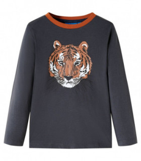 Kids' T-shirt with Long Sleeves Anthracite 92