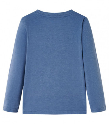 Kids' T-shirt with Long Sleeves Blue Melange 140