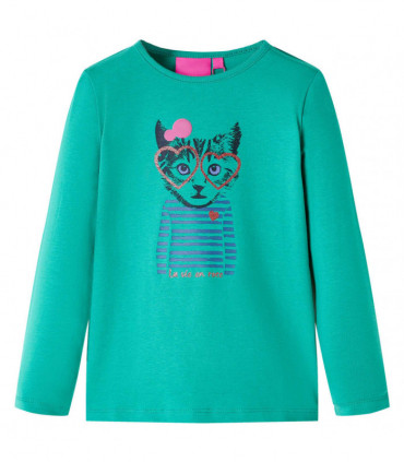 Kids' T-shirt with Long Sleeves Bright Green 92