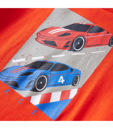 Kids' T-shirt with Long Sleeves Bright Orange 104