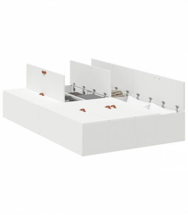 vidaXL Bed Frame White 200 x 120 x 31.5 cm Engineered wood