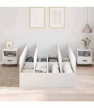 vidaXL Bed Frame White 200 x 120 x 31.5 cm Engineered wood