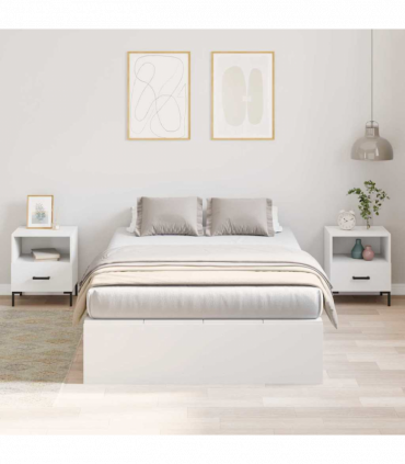 vidaXL Bed Frame White 200 x 120 x 31.5 cm Engineered wood