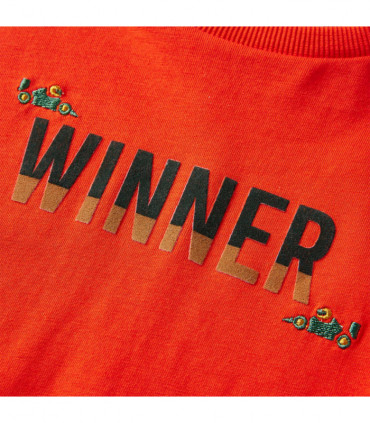 Kids' T-shirt with Long Sleeves Bright Orange 128