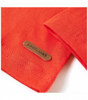 Kids' T-shirt with Long Sleeves Bright Orange 128