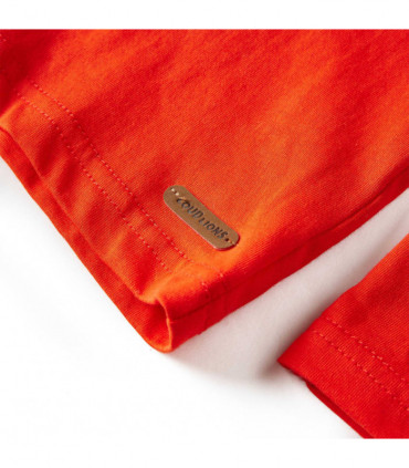 Kids' T-shirt with Long Sleeves Bright Orange 92