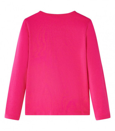 Kids' T-shirt with Long Sleeves Bright Pink 116