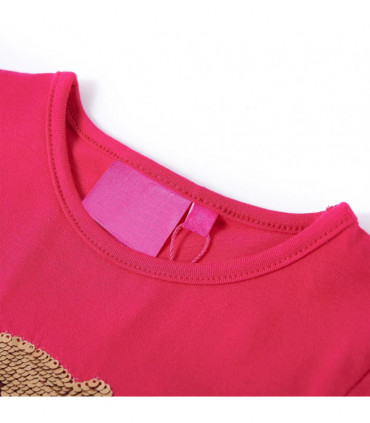 Kids' T-shirt with Long Sleeves Bright Pink 116