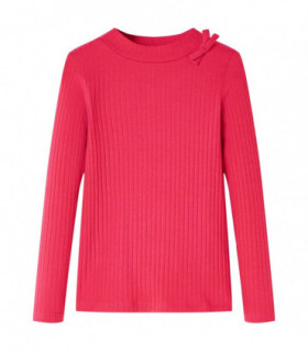 Kids' T-shirt with Long Sleeves Bright Pink 128