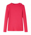 Kids' T-shirt with Long Sleeves Bright Pink 128