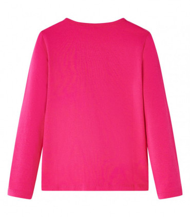 Kids' T-shirt with Long Sleeves Bright Pink 128
