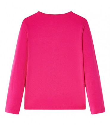 Kids' T-shirt with Long Sleeves Bright Pink 128