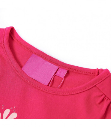 Kids' T-shirt with Long Sleeves Bright Pink 128
