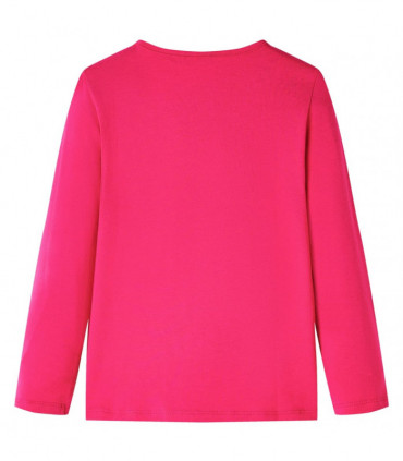 Kids' T-shirt with Long Sleeves Bright Pink 128