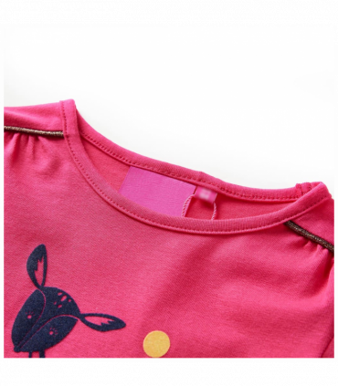 Kids' T-shirt with Long Sleeves Bright Pink 140