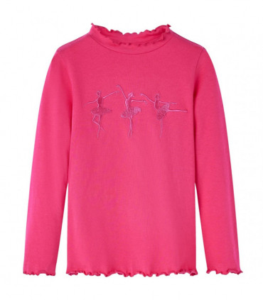 Kids' T-shirt with Long Sleeves Bright Pink 92