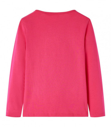 Kids' T-shirt with Long Sleeves Bright Pink 92